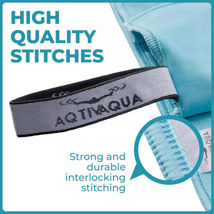 AqtivAqua Quick Dry Towel - Lightweight Microfiber Travel Towel w/Bag - Fast Drying Towel Set for Camping, Beach, Pool, Gym, Backpacking, Sports, Yoga & Swim Use, Hiking (Blue, M:24"x40")