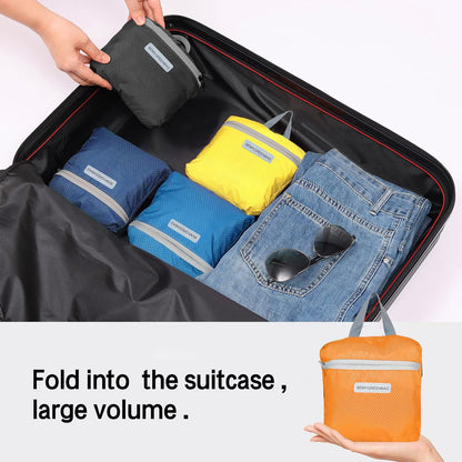 35L Foldable Waterproof Backpack For Outdoor Sports Travel Inside Wet Clothes Compartment Packable For Multiple