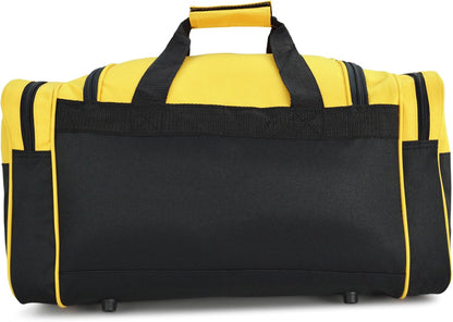 DALIX 21" Blank Sports Duffle Bag Gym Bag Travel Duffel with Adjustable Strap in Gold