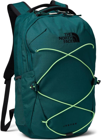 The North Face Jester Everyday Laptop Backpack - PFAS Free, Deep Nori/Meta Lime, One Size