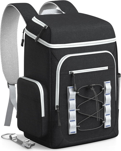 HOTOR Backpack Cooler Bag - 30/45 cans Large Backpack Coolers Insulated Leak Proof with Multiple Pockets, Small Cooler as Beach Cooler for Travel, Hiking, Camping