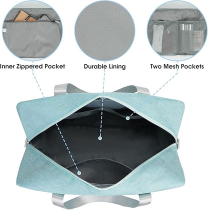 For Spirit Airlines Personal Item Bag 18x14x8 Foldable Travel Duffel Bag Underseat Carry on Luggage for Women (Mint Green)