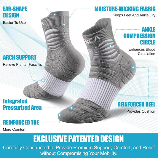 NEENCA Medical Compression Socks for Women & Men Circulation, Ankle Compression Stockings for Pain Relief, Plantar Fasciitis, Swelling, Neuropathy, Runner, Nurses, Travel, Pregnancy, Flying,20-30 mmHg