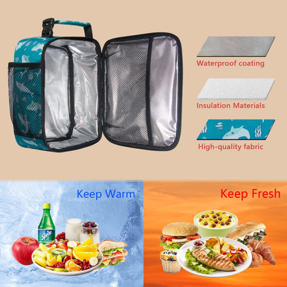 Hap Tim Lunch Box, Insulated Lunch Bag, Reusable Lunchbox Cooler Bag Shark (18654-SK)