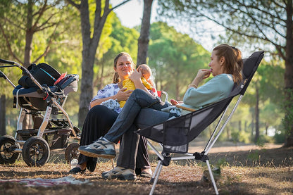 Nice C Ultralight High Back Folding Camping Chair, Backpacking Chair, Compact & Heavy Duty Outdoor, Travel, Picnic, Festival with 2 Side Pockets, Pillow &Carry Bag (One Black)