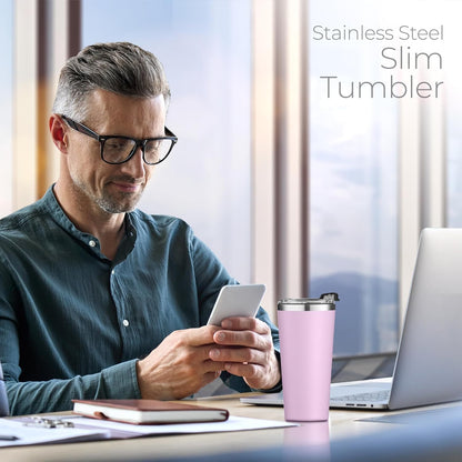 SIPX™ Triple-Insulated Tumblers - 16oz. Premium Modern Tumbler With Lid, insulated Cup Keeps Hot For 6 Hours, Stainless Steel Tumbler Made Of Sustainable Material, Coffee Travel Mug For Home & Office