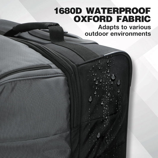 REDCAMP Large Rolling Duffle Bag with Wheels and Handle, 33-Inch Durable Heavy Duty Wheeled Travel Duffel Luggage, 2 Layers of Space