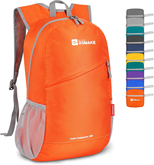 ZOMAKE Lightweight Packable Backpack 20L, Foldable Backpacks Small Daypack for Hiking Water Resistant Day Bag for Travel