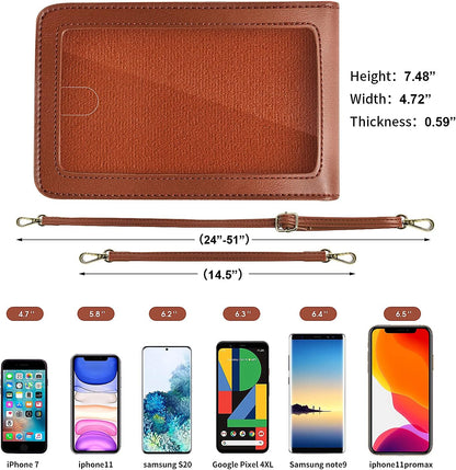 Crossbody Cellphone Purse Women Touch Screen Bag RFID Blocking Wallet Handbag Shoulder Strap
