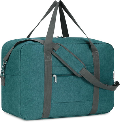 For Spirit Airlines Personal Item Bag 18x14x8 Foldable Travel Duffel Bag Tote Duffle Carry on Luggage for Women and Men 30L (Teal)