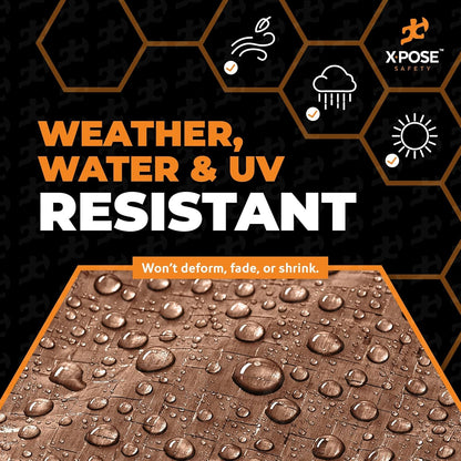 Multipurpose Protective Cover Brown Poly Tarp 30' x 50' - Durable, Water Resistant, Weather Resistant - 5 Mil Thick Polyethylene - by Xpose Safety