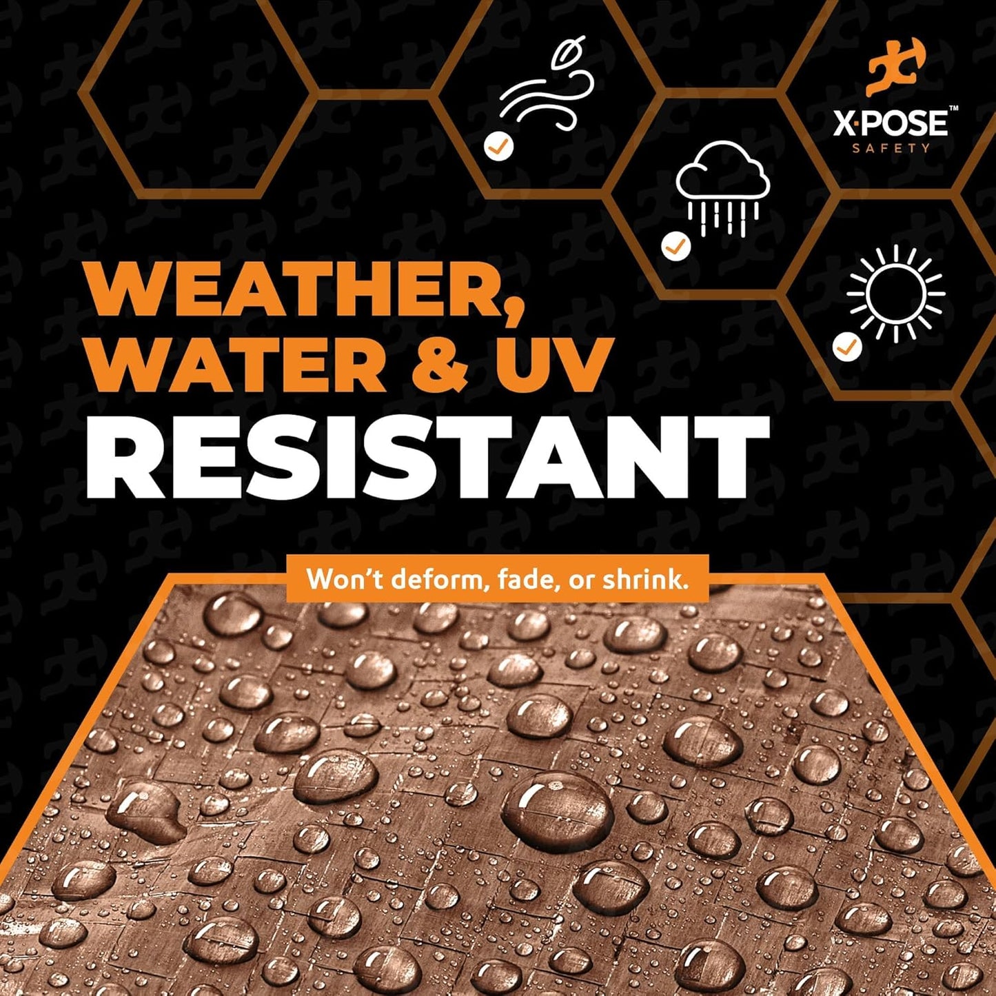 Multipurpose Protective Cover Brown Poly Tarp 20' x 25' - Durable, Water Resistant, Weather Resistant - 5 Mil Thick Polyethylene - by Xpose Safety