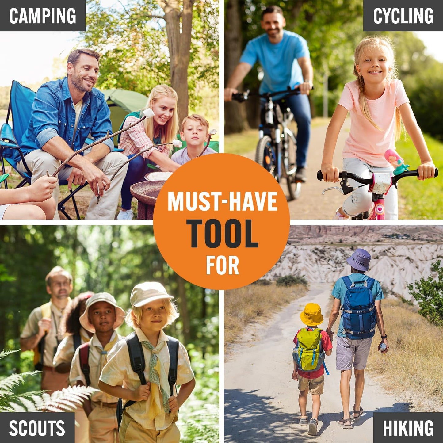 YOU ARE MY HERO Multitool 15-in-1 | Practical Gift for Dad Husband Grandpa Son, Engraved Multi Tool for EDC & Outdoors, Great Birthday Appreciation Gift from Daughter Son Wife, Unique Gadget for Men