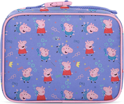 Simple Modern Peppa Pig Kids Lunch Box for School | Reusable Insulated Lunch Bag for Toddler, Girl, and Boy | Meal Containers with Exterior & Interior Pockets | Hadley Collection | Peppa Pig Bubbles