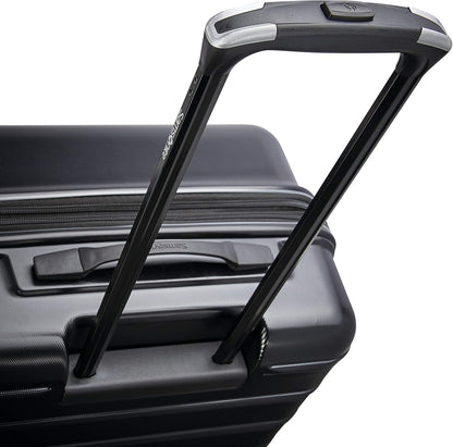 Samsonite Omni 2 24-Inch Medium Checked Hardside Luggage with 360° Spinner Wheels - Scratch Resistant Hardshell - TSA Lock - Expandable Polycarbonate Shell for Lightweight Travel - Midnight Black
