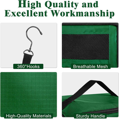 Hanging Travel Organizer, Carry on Luggage Suitcase Organizer, Travel Essentials Portable Travel Shelves Packing Cube for Travel Cruise Small,Green