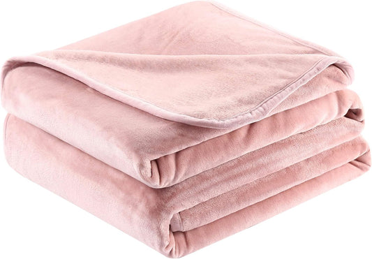 Surii Home Luxury Microfiber Flannel Blanket, Super Soft, Warm, Cozy, Fluffy, and Breathable, Perfect Throws for Bed, Couch, Sofa, for All Season Use. 350GSM Twin Size 60x80 Inches(Sepia Rose)