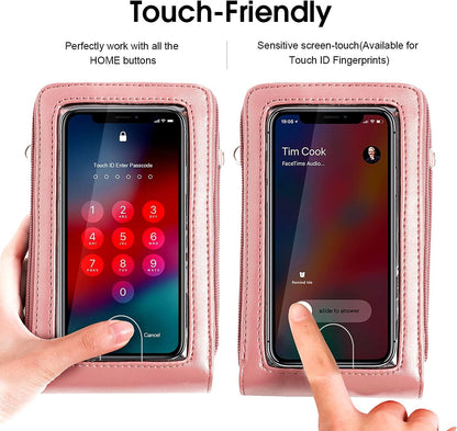 Crossbody Cellphone Purse Women Touch Screen Bag RFID Blocking Wallet Handbag Shoulder Strap