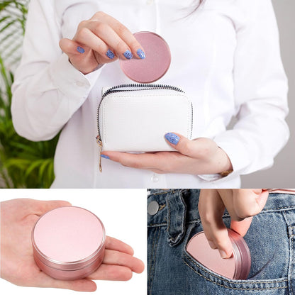 Metal Pill Case 2 Compartment - Waterproof Pill Box for Daily Travel, Pocket Purse Pill Container Holder Compact Medicine Organizer for Vitamins Fish Oils Medication