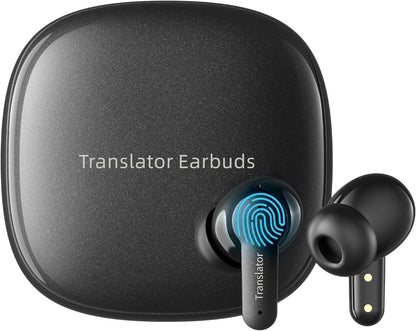 Offline AI Translator Earbuds M3 Language Translator Device Translation Earbuds Real Time Support 144 Languages No Subscription Required (with Lifetime Free Offline Translation Black)