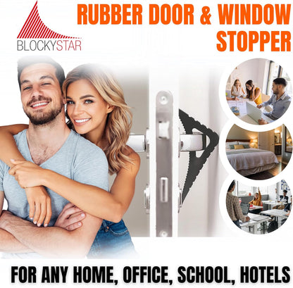 Door & Window Stopper - Flexible Rubber Door Stop, Award-Winning Wedge, Decorative Bottom Security, Colorful Large Doorstop