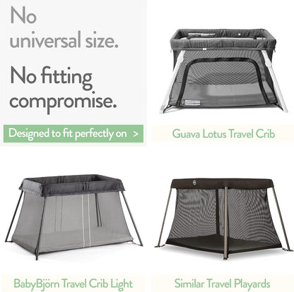 Baby Bjorn, Guava Lotus Travel Crib Sheets 24 x 42 Inch Mattress Snuggly Soft 100% Jersey Cotton Light + Dark Sage Green 2 Pack