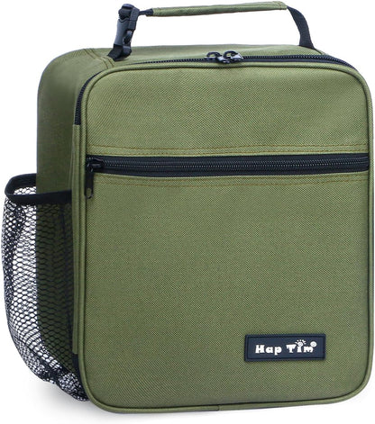 Hap Tim Insulated Lunch Bag Women, Reusable Lunch Box for Women & Men, Adluts Lunchbox for Work, Portable Lunchbag, Army Green（18654-AY）