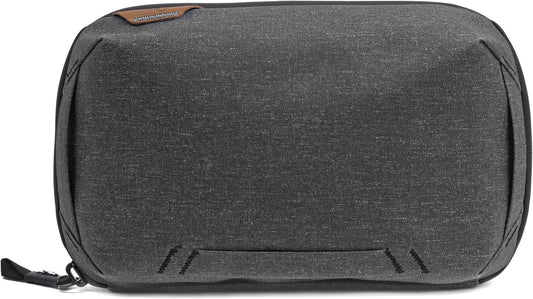 Peak Design Tech Pouch, Charcoal, Electronics Organizer for Travel or Everyday Carry, Origami-Style Storage, Cable Pass-Through, Weatherproof Recycled Nylon, Gear Carry Bag for Men and Women