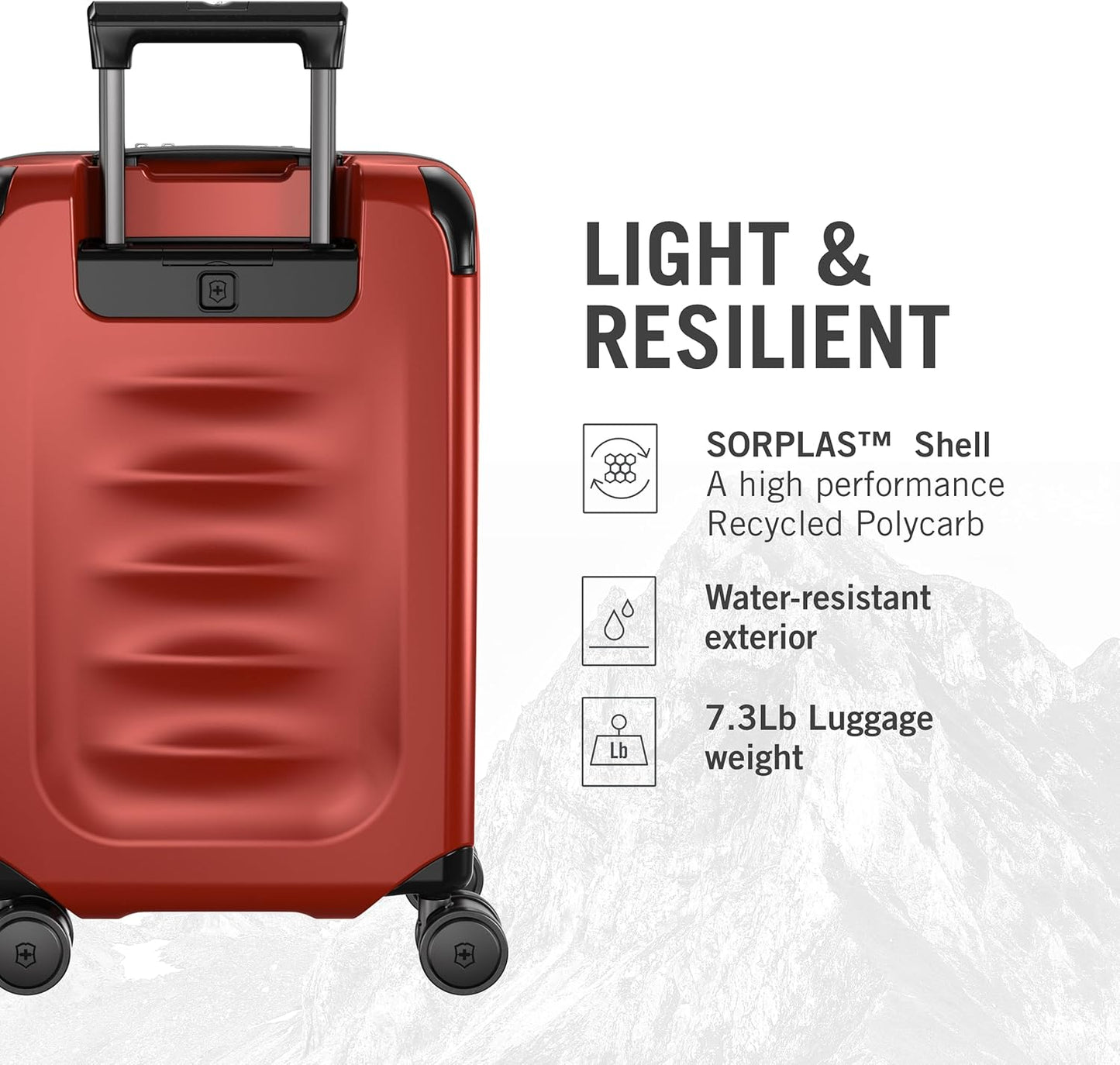 Victorinox Spectra 3.0 Frequent Flyer Carry-On - Modern Hardside Carry-On Luggage - Rolling Suitcase with Spinner Wheels - Holds Travel Accessories - 37 Liters, Red