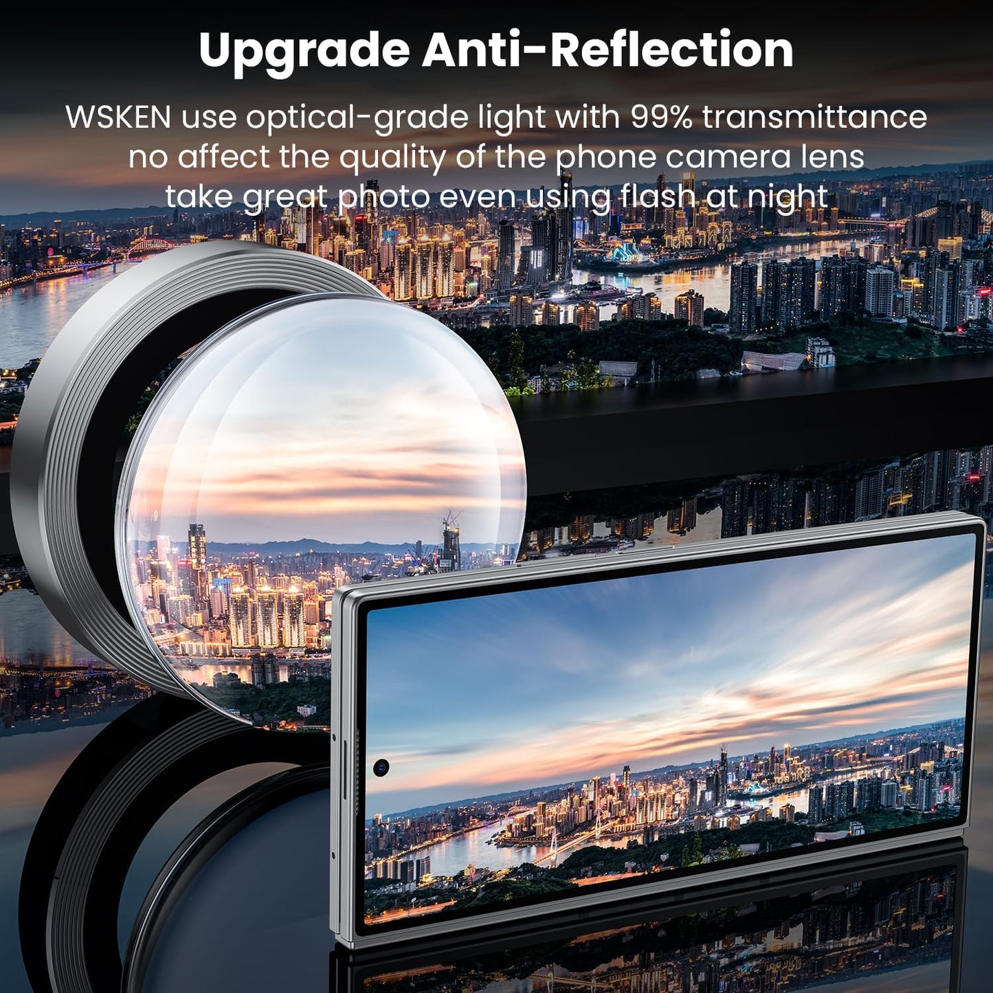 WSKEN for Z Fold 7 Camera Lens Protector Case Cover - Ultra HD Anti-Reflective Tempered Metal Glass Anti Scratch Rear Camera Screen Protector Film for Samsung Galaxy Z Fold 7 5G Accessories,Silver