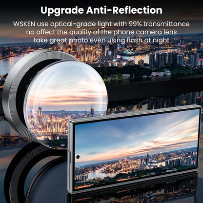 WSKEN for Z Fold 7 Camera Lens Protector Case Cover - Ultra HD Anti-Reflective Tempered Metal Glass Anti Scratch Rear Camera Screen Protector Film for Samsung Galaxy Z Fold 7 5G Accessories,Silver
