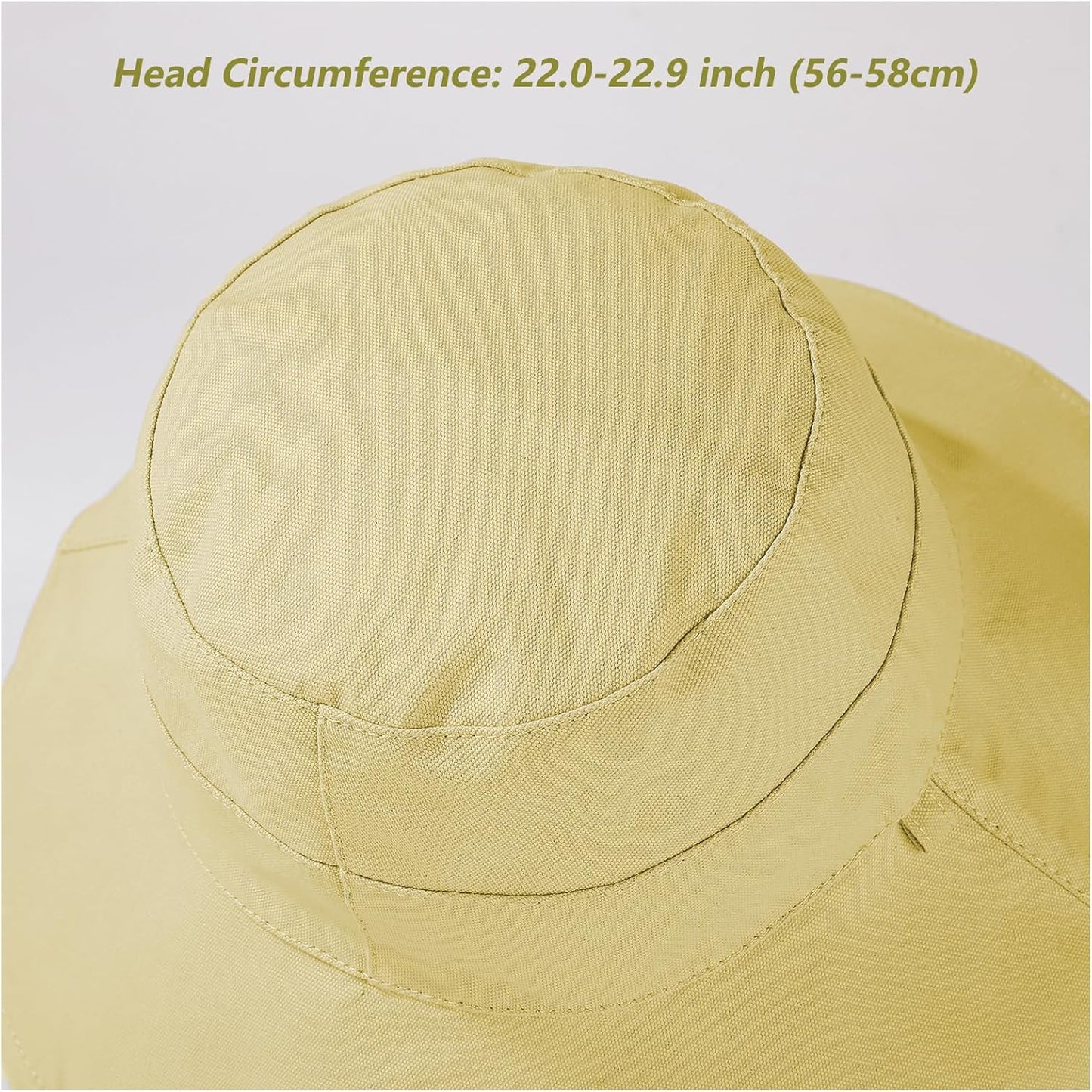 vidsel Womens Sun Hats Wide Brim Reversible Bucket Cotton Hat Packable Summer Travel Cap with Hat Clip,UV Protection