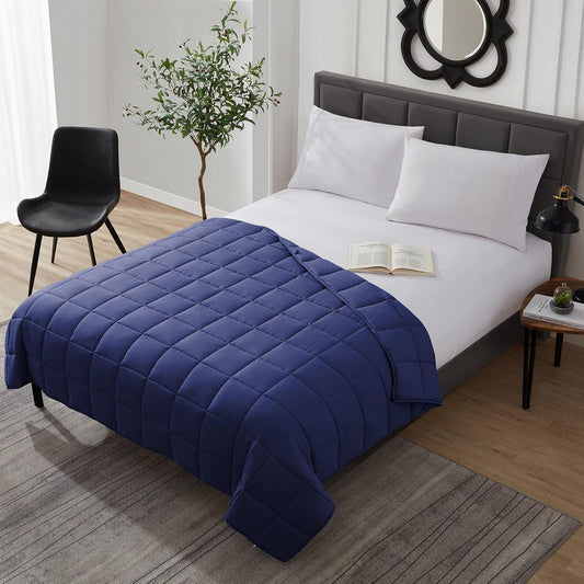 L'AGRATY Weighted Blanket - 36"x48" 5lbs Cooling Breathable Microfiber Material with Glass Beads Small Blanket for Kids All-Season Summer Fall Winter Soft Thick Comfort