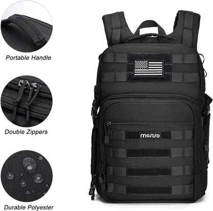 MOSISO Camera Backpack, DSLR/SLR/Mirrorless Tactical Camera Bag Case with Laptop Compartment Compatible with Canon/Nikon/Sony, Black