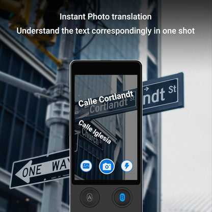 Translator Device W12S Support 144 Languages and Accents 98% High Accuracy Rapid Two Way Translation in 1s with Protective Case and Lanyard W12S Black