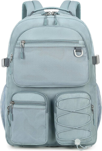 Lohol Water Resistant Backpack with Mulitiple Pockets for School Travel Outdoor College, 15.6 inch Laptop Daypack for Men and Women (Blue)