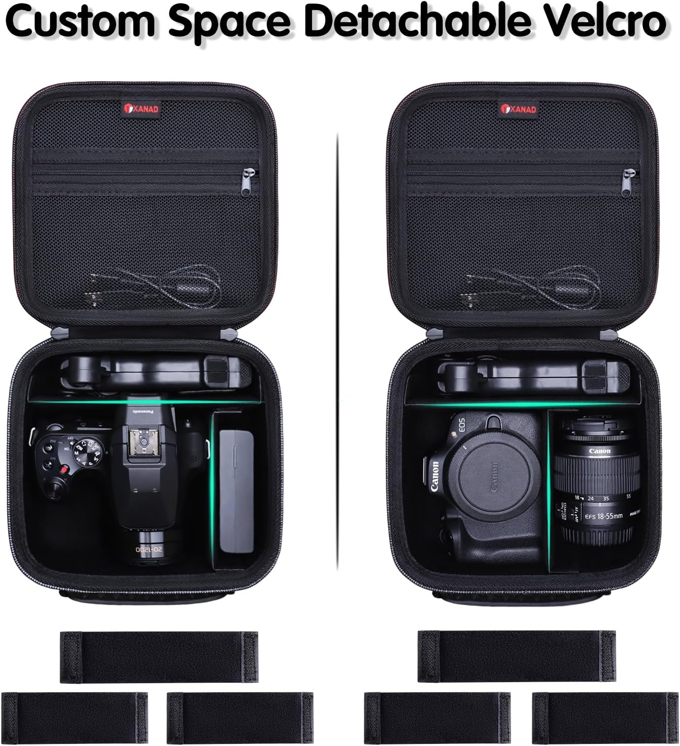 Hard Camera Case Bag Compatible with Canon EOS Rebel T7/T100/T6/R50/R6 or Kodak Pixpro AZ405/AZ425/AZ255/AZ401/AZ252/AZ528 DSLR Camera,for Canon Sony Kodak Panasonic Nikon Mirrorless Camera,Black