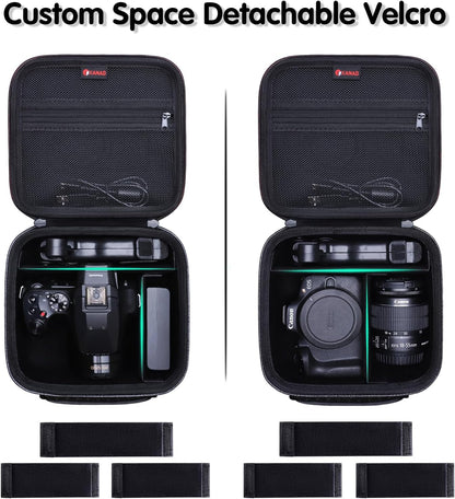 Hard Camera Case Bag Compatible with Canon EOS Rebel T7/T100/T6/R50/R6 or Kodak Pixpro AZ405/AZ425/AZ255/AZ401/AZ252/AZ528 DSLR Camera,for Canon Sony Kodak Panasonic Nikon Mirrorless Camera,Black
