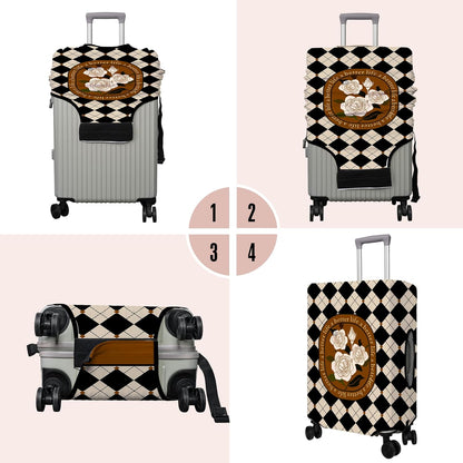 Travel Luggage Cover Suitcase Protector Fits 18-32 Inch Wheel Covers PatternedTravel Related Items Flower Luggage Protector Elastic M