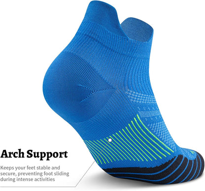 PAPLUS Ankle Compression Sock for Men and Women 2/4/6 Pairs, Low Cut Compression Running Sock with Ankle Support