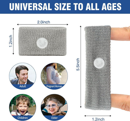 Motion Sickness Bands Anti Nausea Wristband for Adult and Kids Morning Sickness Relief for Pregnant Women Acupressure Nausea Relief for Car, Sea, Air Sickness - 3 Pairs Grey + 2 Pairs Black