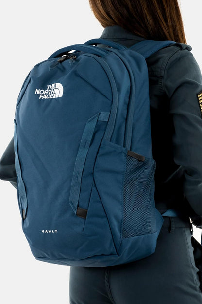 THE NORTH FACE Vault Everyday Laptop Backpack | Commuter Travel Bag with Water-Repellent Finish, Spacious Main Compartment, Shady Blue/TNF White-NPF, One Size