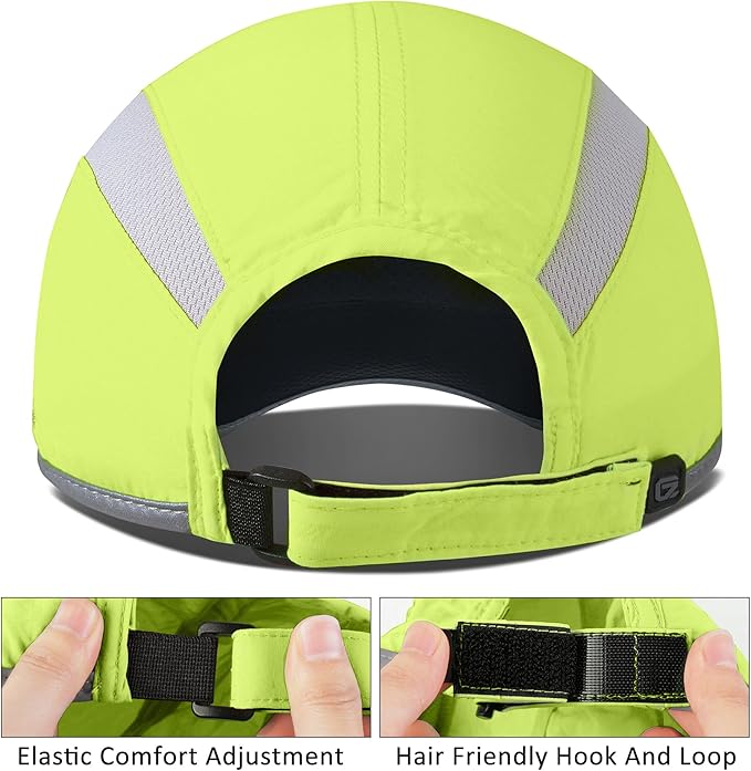 GADIEMKENSD Reflective Folding Outdoor Hat Unstructured Design UPF 50+ Sun Protection Sport Hats for Womens and Mens