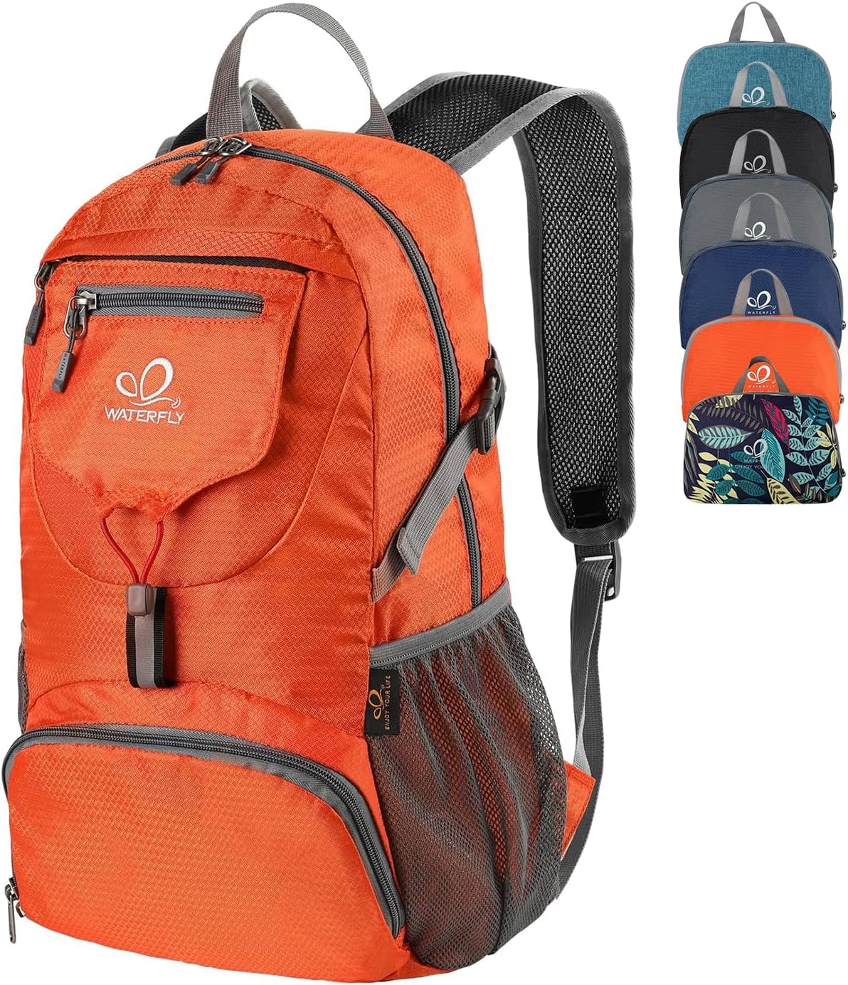 WATERFLY Small Lightweight Packable Backpack: 20l Ultra Light Foldable Travel Hiking Camping Daypack Day Pack for Man Woman