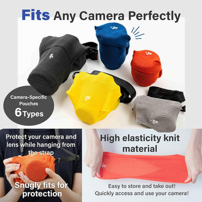 Camera Cover, Polygon W, Made in Japan, L size, Dark Gray