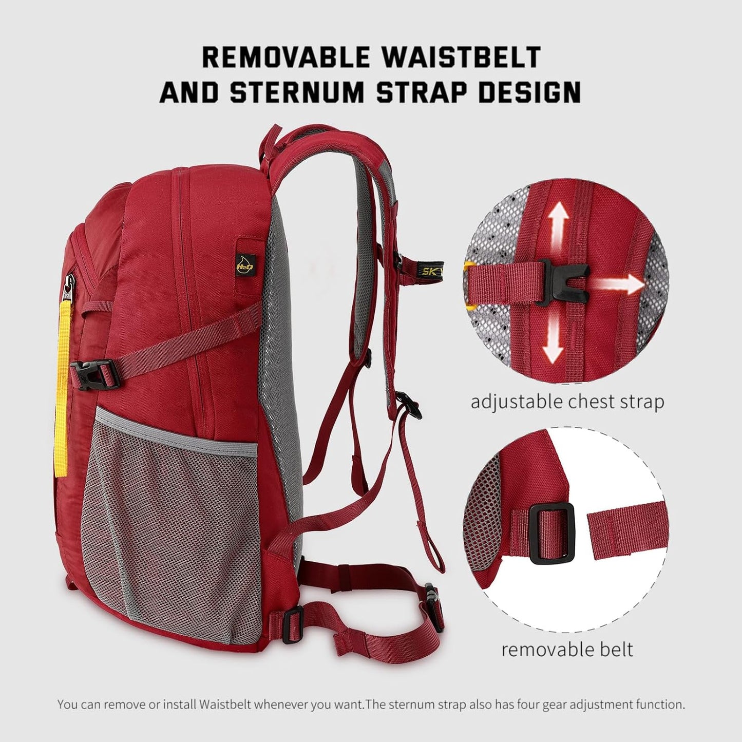SKYSPER Small Hiking Backpack, 20L Lightweight Travel Backpacks Hiking Daypack for Women Men