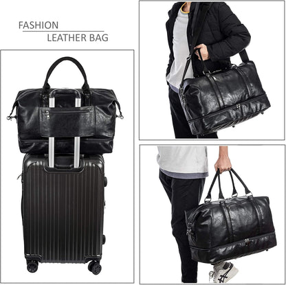 Weekender Overnight Bag Carry On Bag Travel Bag with Shoe Pouch