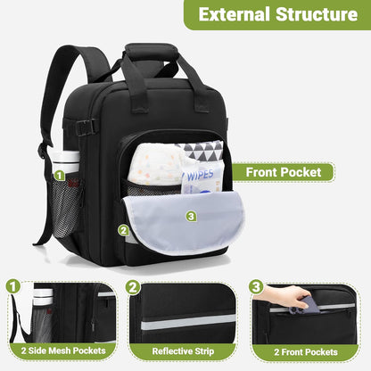 Lightweight Small Stroller Bag Compatible with GB Pockit Stroller, Travel Stroller Backpack with Pockets, Stroller Accessories Carry Case for Flight Essentials, Bag Only