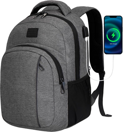 LARIPOP Travel Laptop Backpack,15.6 Inch Business Laptop backpack for Men Women with USB Charging Port,Water-Resistant Laptopack Weekender Daypack for Work College Computer