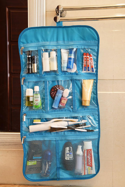 Freegrace Premium Hanging Toiletry Travel Bag - Cosmetic, Jewelry, Toiletry & Accessory Storage Organizer Bag, Large Size, Various Compartments